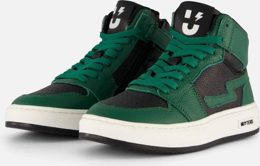 Muyters hoge Sneakers groen Leer