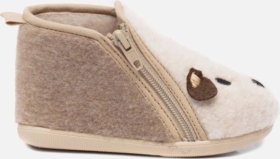 Muyters Pantoffels Beige Textiel 750606