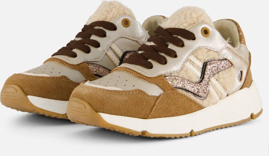 Muyters Teddy Sneakers beige Imitatieleer