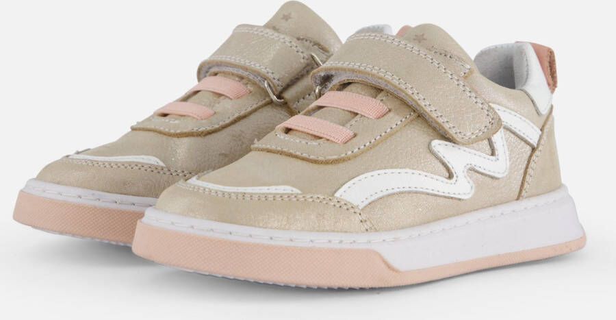 Muyters Velcro Sneakers goud Leer