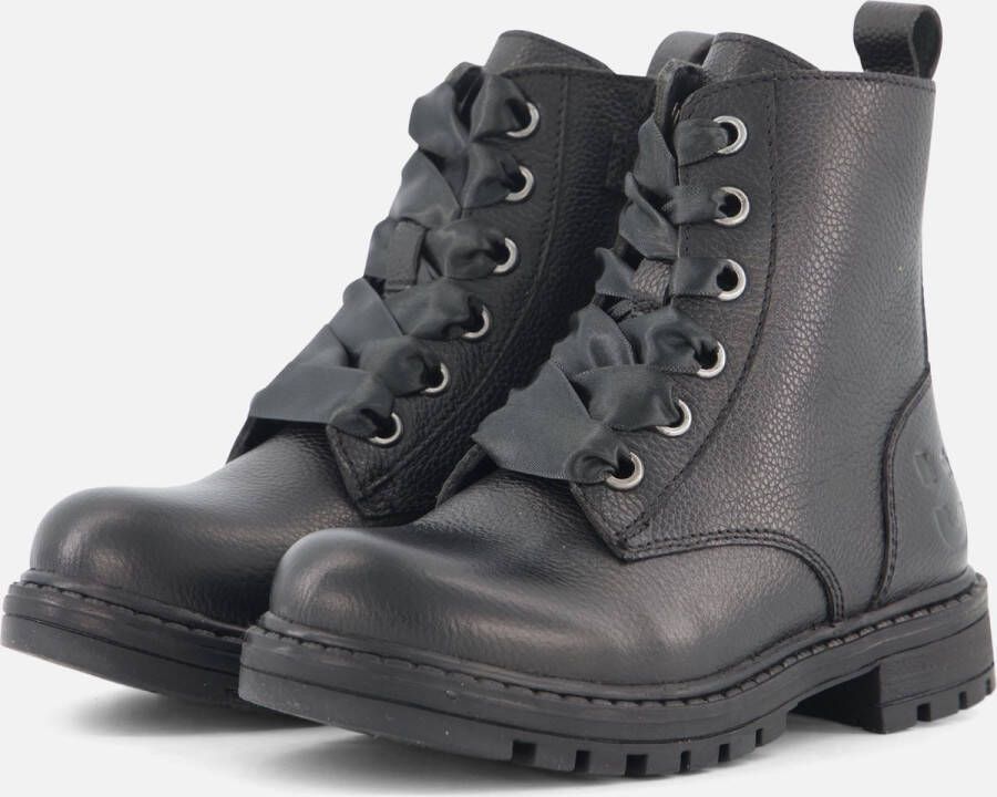 Muyters Veterboots zwart Leer