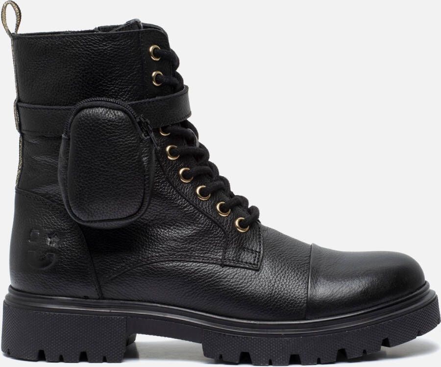 Muyters Veterboots Zwart Leer 032610 Dames