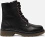 Muyters Enkellaarsjes Dames Veterboots dames Leer Zwart - Thumbnail 1