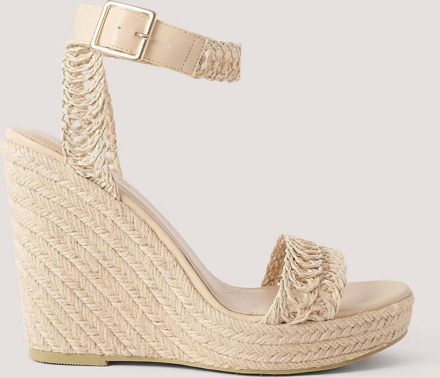 NA-KD NA KD Jute Sole Braided Vrouwen Sandalen 39 Natural - Foto 1