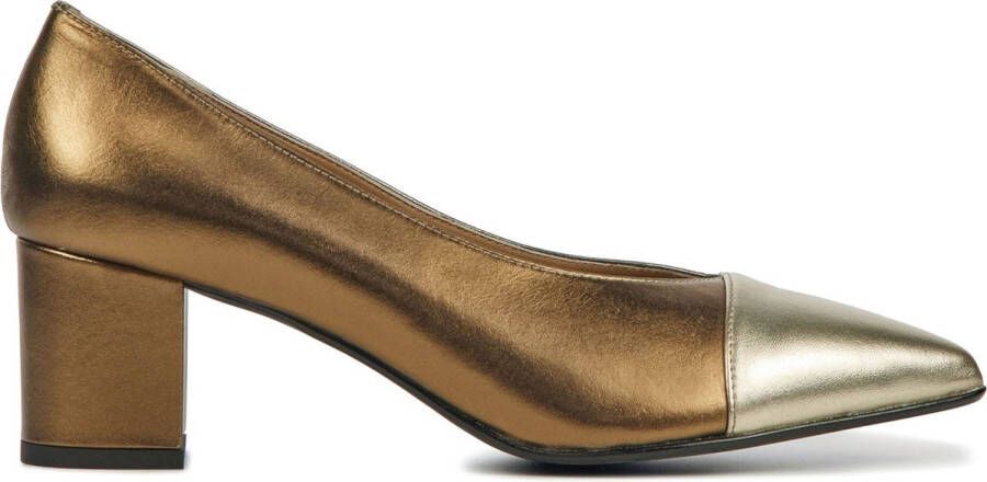 Nalini Dames Pumps Damesschoenen Leer Geen hoogte 2 cm 19I110 Goud