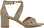 Nalini Sandalen Dames Damesschoenen Leer Glitter Blokhak hoogte 23E094 Goud - Thumbnail 1