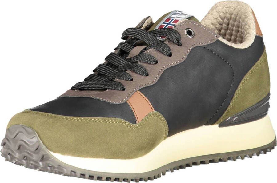 Napapijri Groene Sneaker Met Contrasterende Details