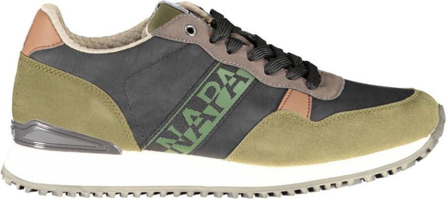 Napapijri Groene Sneaker Met Contrasterende Details