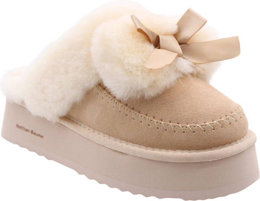 Nathan-Baume Stijlvolle Damesslippers Beige Dames