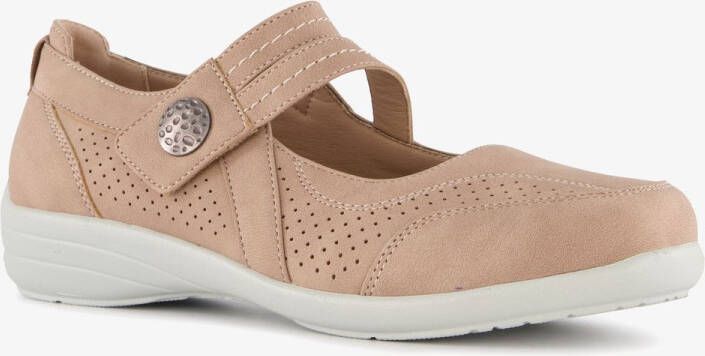 Natuform dames ballerina beige Uitneembare zool