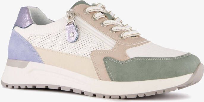 Natuform dames sneakers wit beige Uitneembare zool