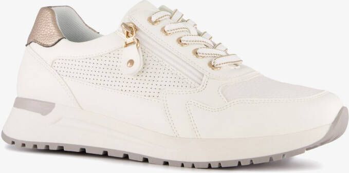 Natuform dames sneakers wit grijs Uitneembare zool