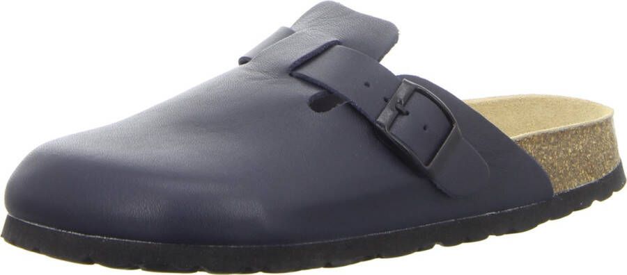 Natural Sense unisex pantoffels klomp leer blauw