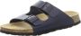 Natural Sense unisex pantoffels muiltjes sandalen leer navy - Thumbnail 1