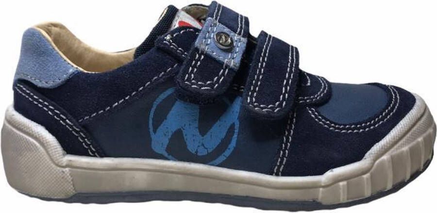 Naturino 2 velcro's bumper cirkel logo lederen sneakers Antony Navy blauw mt 24