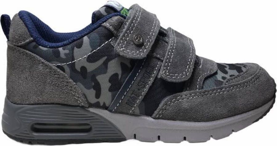 Naturino 2 velcro's lederen sport sneakers 508 grijs camouflage mt 30