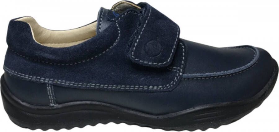 Naturino grote velcro klassieke lederen schoenen Urbino Navy