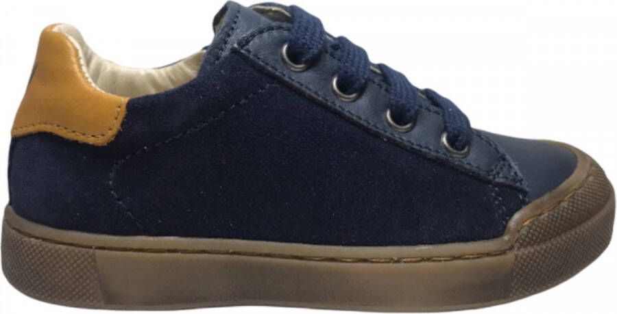 Naturino veter rits bumper lederen sneakers Eindhoven navy oker