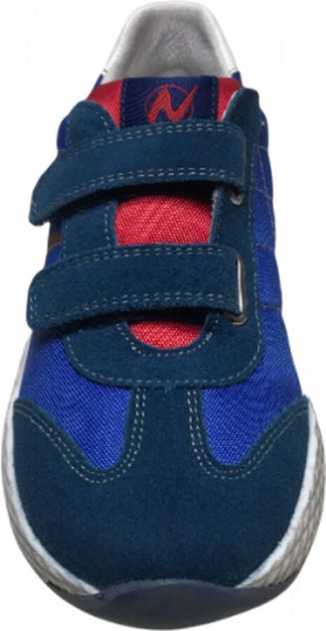 Naturino velcro's rode logo lederen sportieve sneakers Jesko blauw