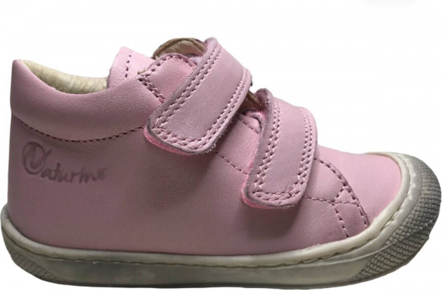 Naturino velcro's bumper effen lederen sneakers Cocoon Roze