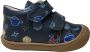 Naturino Cocoon velcro's ruimte print lederen sneakers Navy - Thumbnail 1