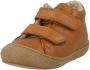 Naturino Cocoon Wool Mt 21 velcro's bumper warme effen lederen sneakers cognac - Thumbnail 1