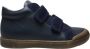 Naturino Dord velcro's bumper lederen effen hoge sneakers Navy - Thumbnail 1