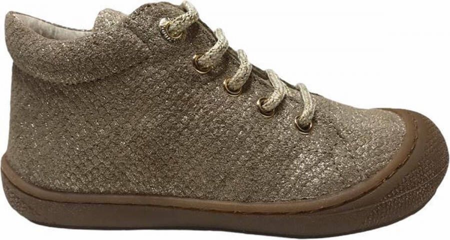 Naturino lederen veterschoenen Cocoon Lizard goud