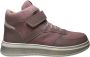 Naturino Otzar elastiek velcro effen hoge lederen sneakers roze - Thumbnail 2