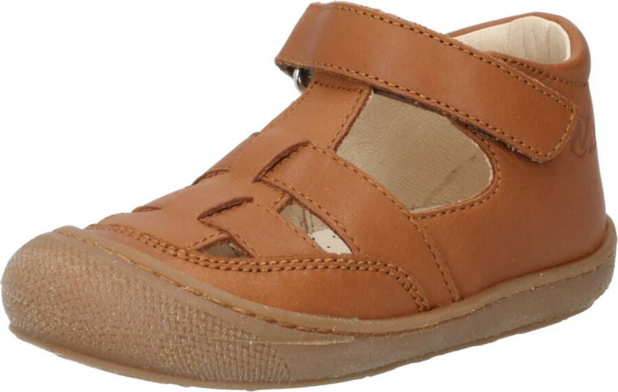 Naturino velcro bumper gesloten lederen sandalen Wad cognac