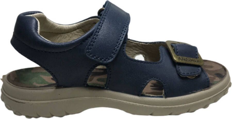 Naturino velcro gesp effen lederen sandalen Land navy - Foto 1