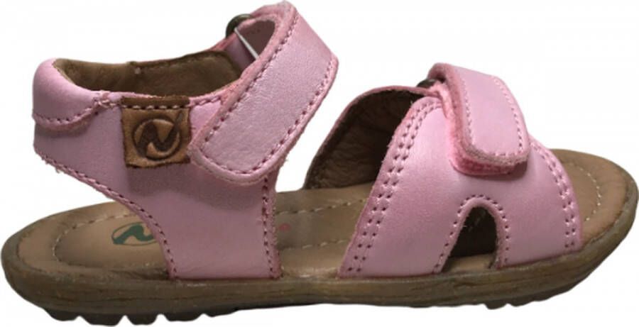 Naturino velcro's unisex effen lederen sandalen Sun roze