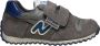 Naturino Waterproof Sammy velcro blauwe logo warme sportieve lederen sneakers grijs - Thumbnail 2