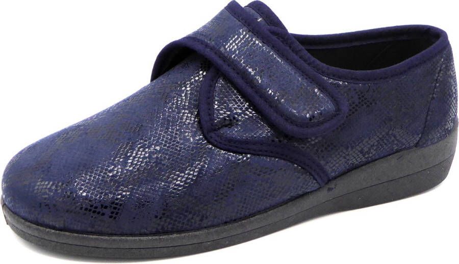 Neles Dames Pantoffel Stretch 61802 Marineblauw - Foto 1