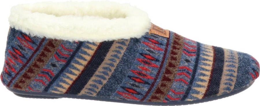 Nelson Home Nelson dames pantoffel Blauw multi