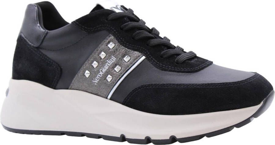 Nerogiardini Zwarte Sneakers met Lage Sleehak Black Dames