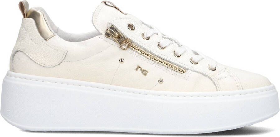 Nerogiardini Leren Sneakers met Veters en Ritssluiting White Dames - Foto 3