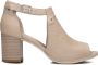 Nerogiardini Beige Leren Enkellaarzen met 7cm Hak Beige Dames - Thumbnail 2