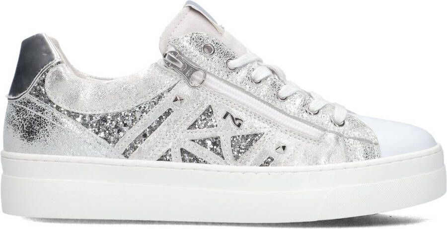 Nero Giardini 513010 Sneakers Leren Sneaker Dames Zilver