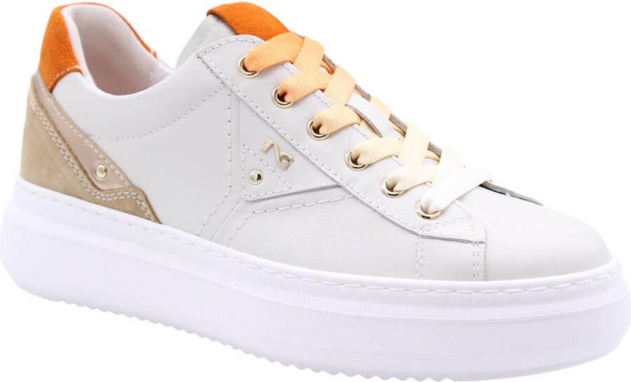 Nerogiardini Beige Chunky Sole Low Top Sneakers White Dames