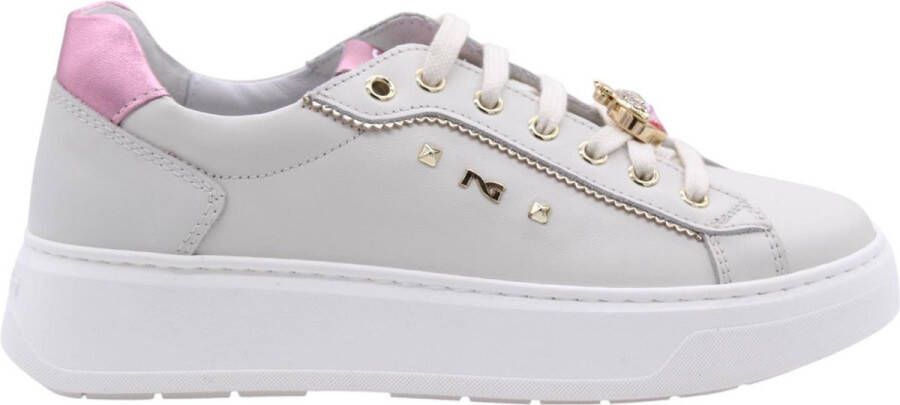 Nero Giardini 513060 Sneakers Leren Sneaker Dames Beige