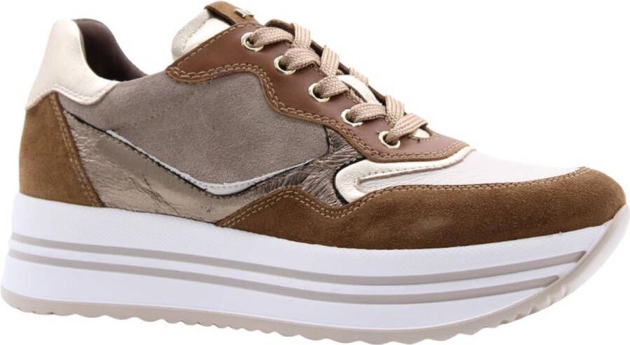 Nerogiardini Stijlvolle vetersneakers Brown Dames