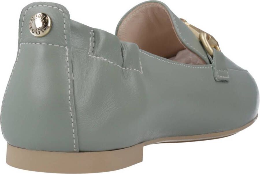 Nerogiardini Leren Damesloafers Stijlvol Comfortabel Green Dames