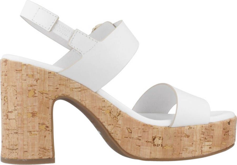 Nerogiardini Witte Leren Sandalen Stijlvol Ontwerp White Dames