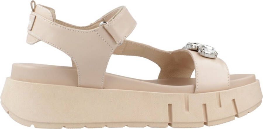 Nerogiardini Platform Sandalen voor Vrouwen Beige Dames