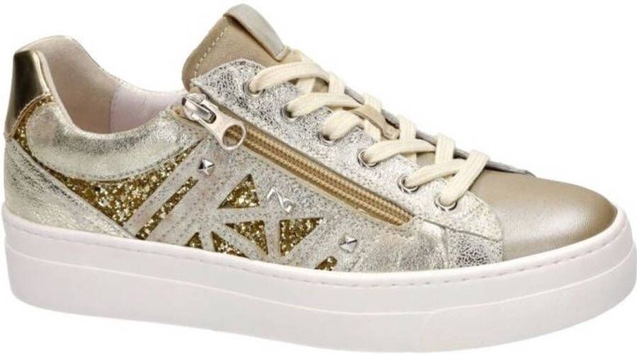 Nero Giardini 513010 Sneakers Leren Sneaker Dames Goud