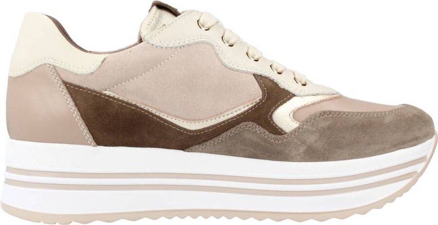 Nerogiardini Vetersluiting Mode Sneakers Brown Dames