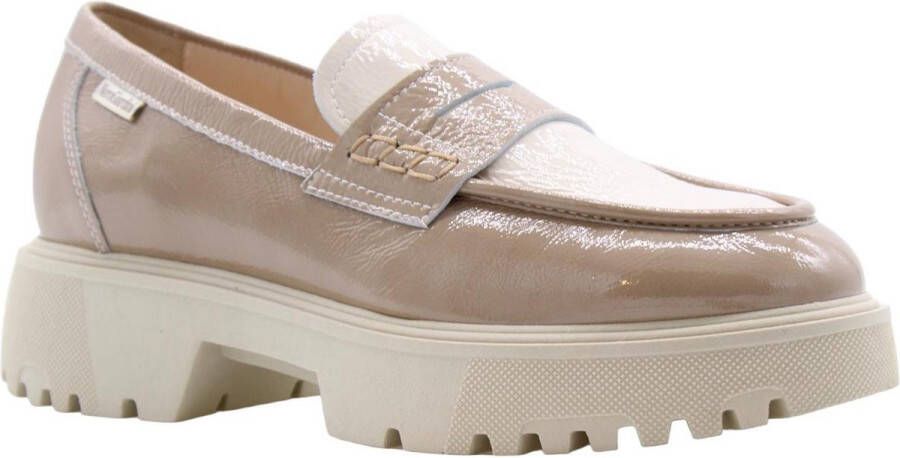 Nerogiardini Stijlvolle Moccasin Loafers voor Vrouwen Beige Dames