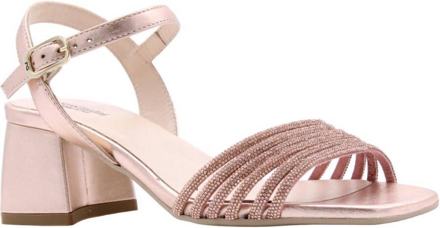 Nerogiardini Luxe Strass Sandalen voor speciale gelegenheden Beige Dames