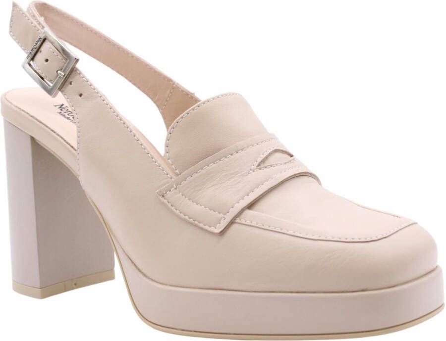 Nerogiardini Leren Hoge Hakken Schoenen voor Vrouwen Beige Dames